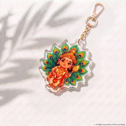 Muruga with peacock hanging